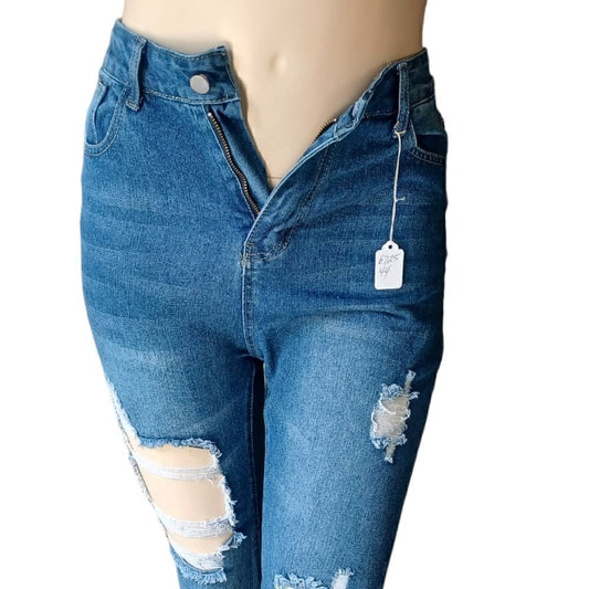 672544....Bootcut High Rise Jeans Size Large, 27" Inseam