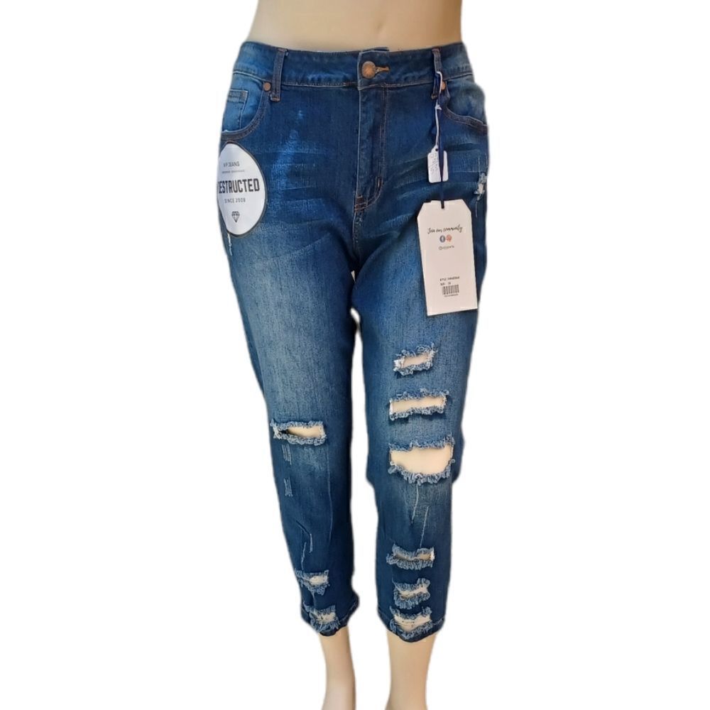 534627....VIP Ankle Crop Jeans, Destructed Collection