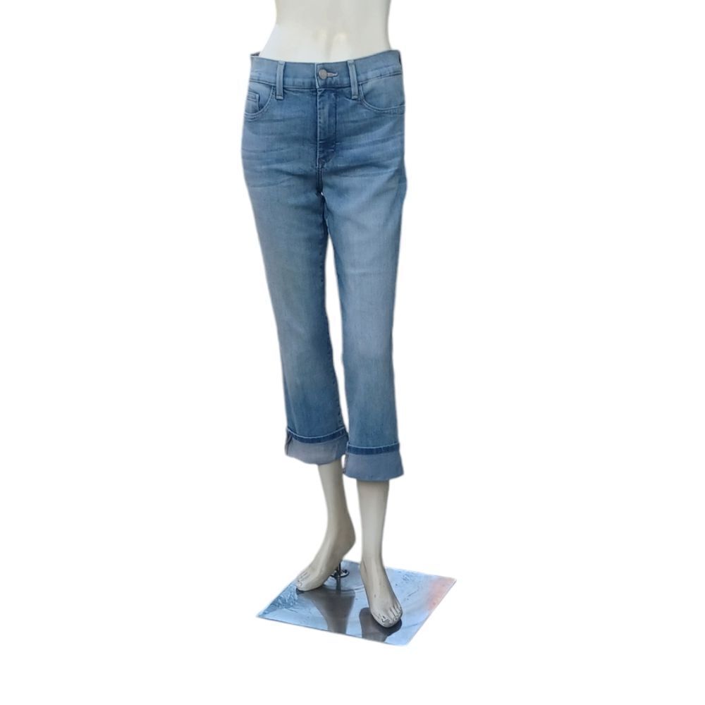 4114.....NYDJ Cuffed Cropped High Waist Jeans Size 6, W28" 22"Inseam  9"Rise