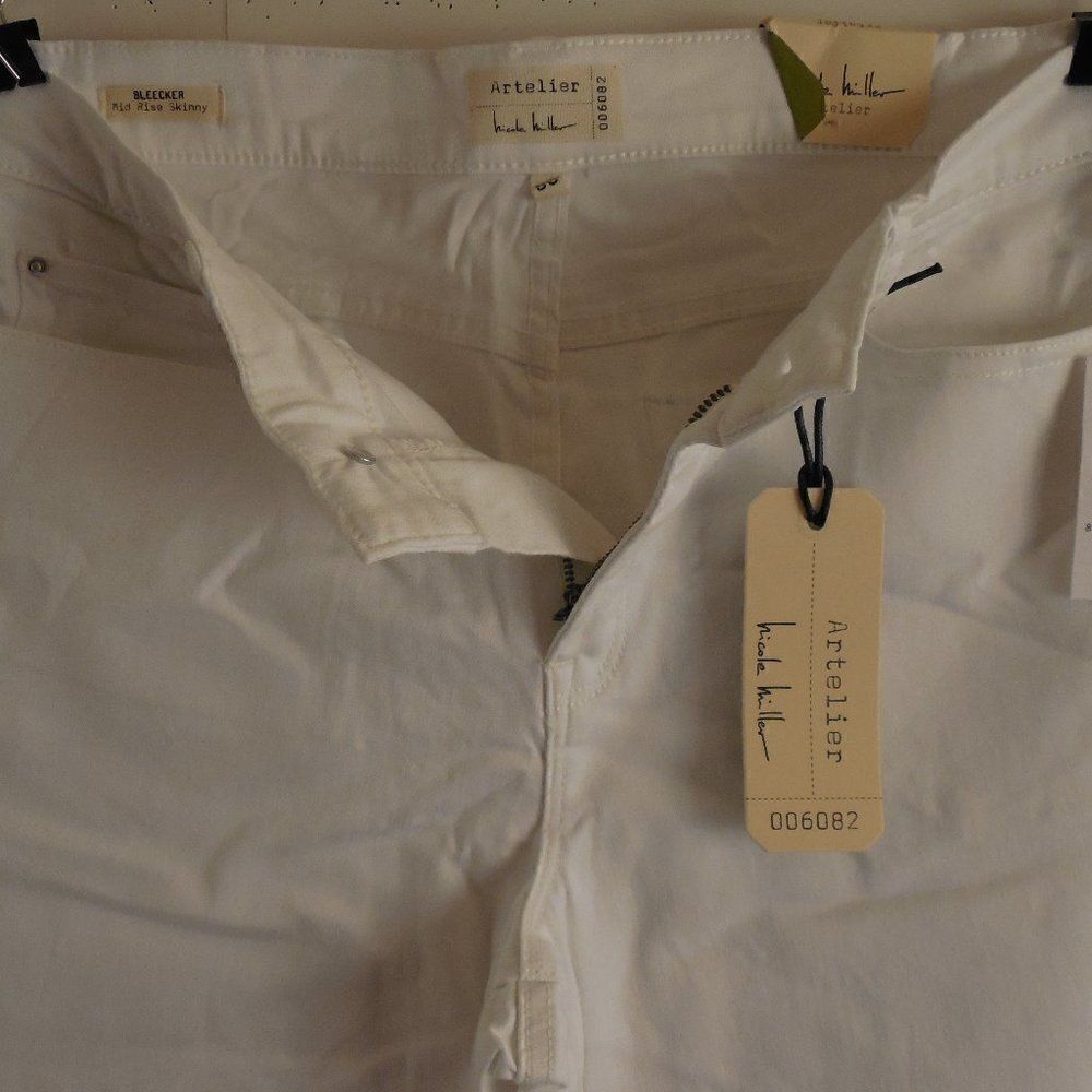536627...Nicole Miller Pure White Skinny Jeans Size 30