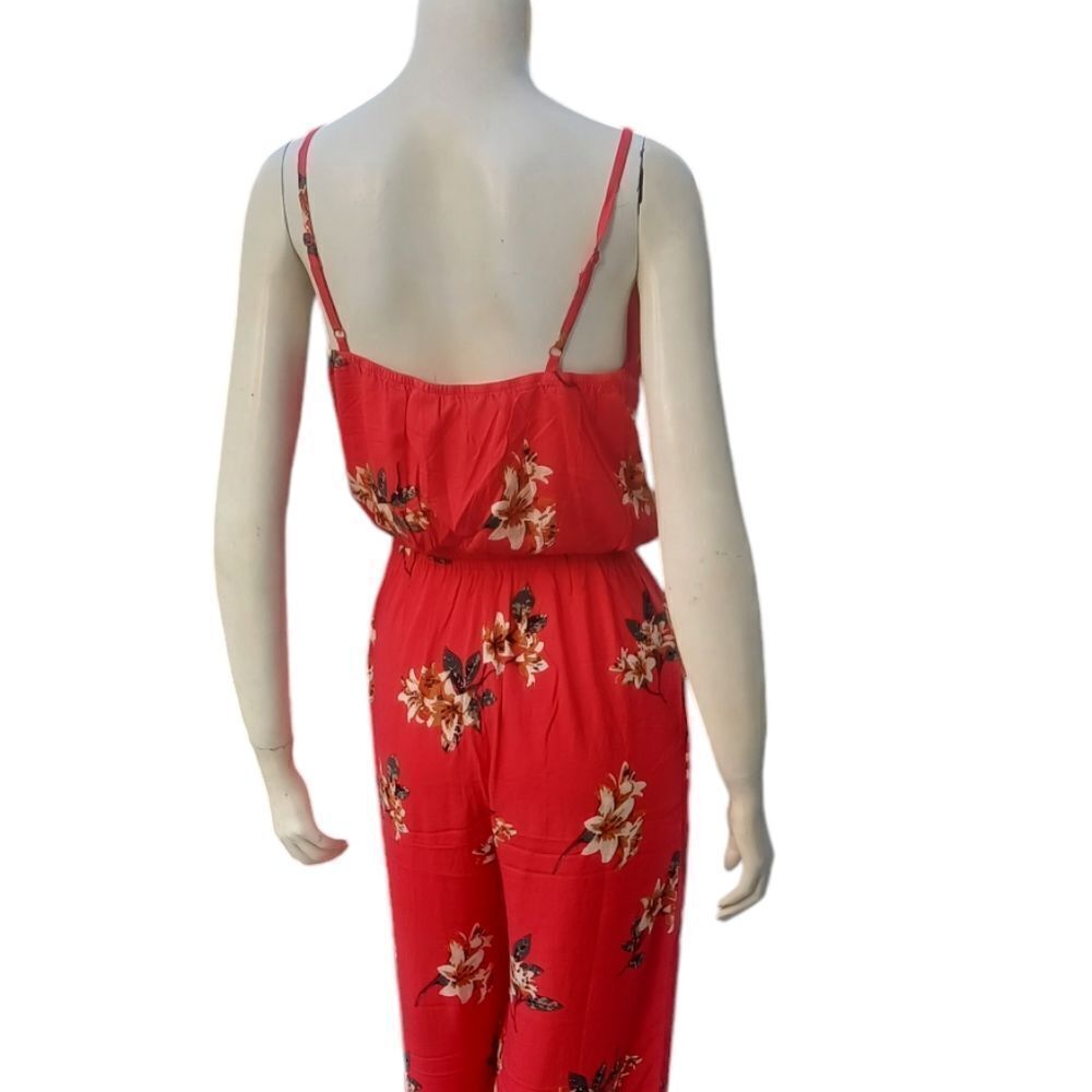 418133....Red Mimi Chica Floral Jumpsuit Size XS