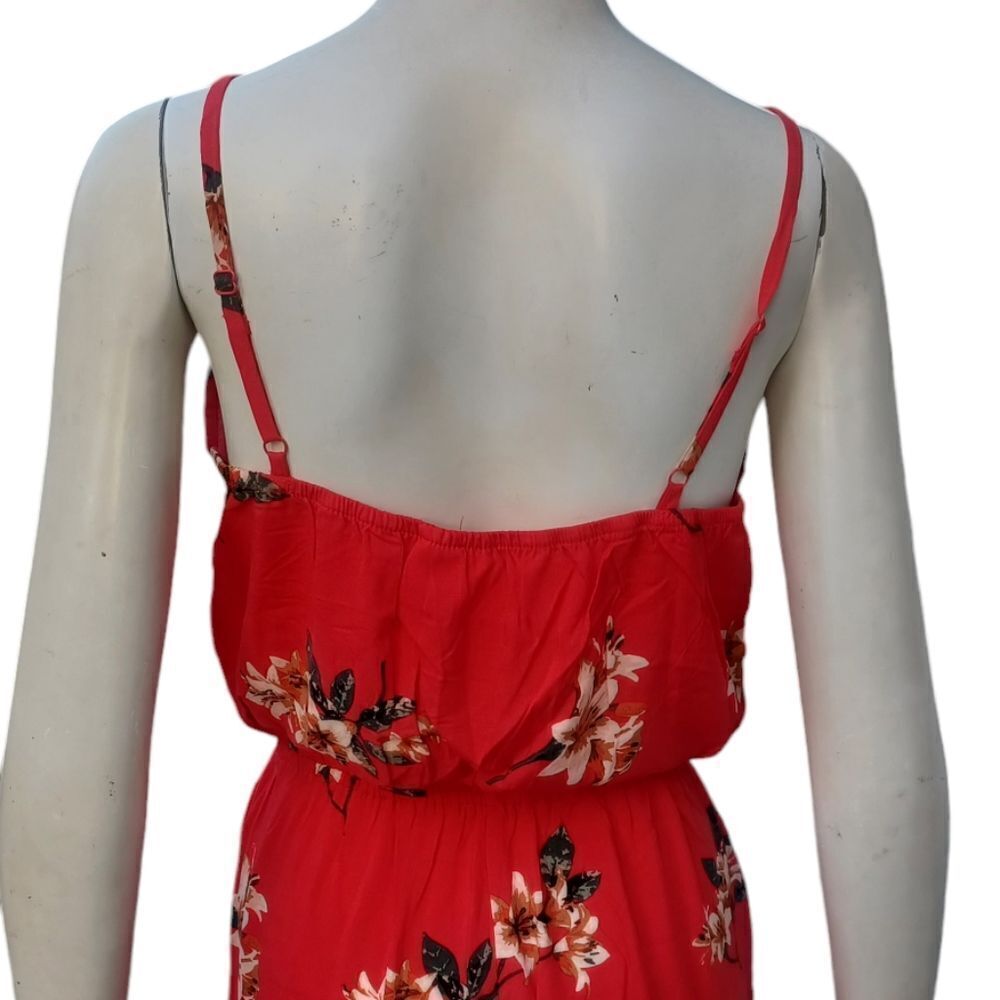 418133....Red Mimi Chica Floral Jumpsuit Size XS