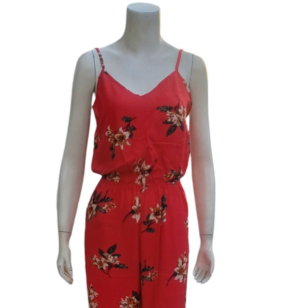 418133....Red Mimi Chica Floral Jumpsuit Size XS