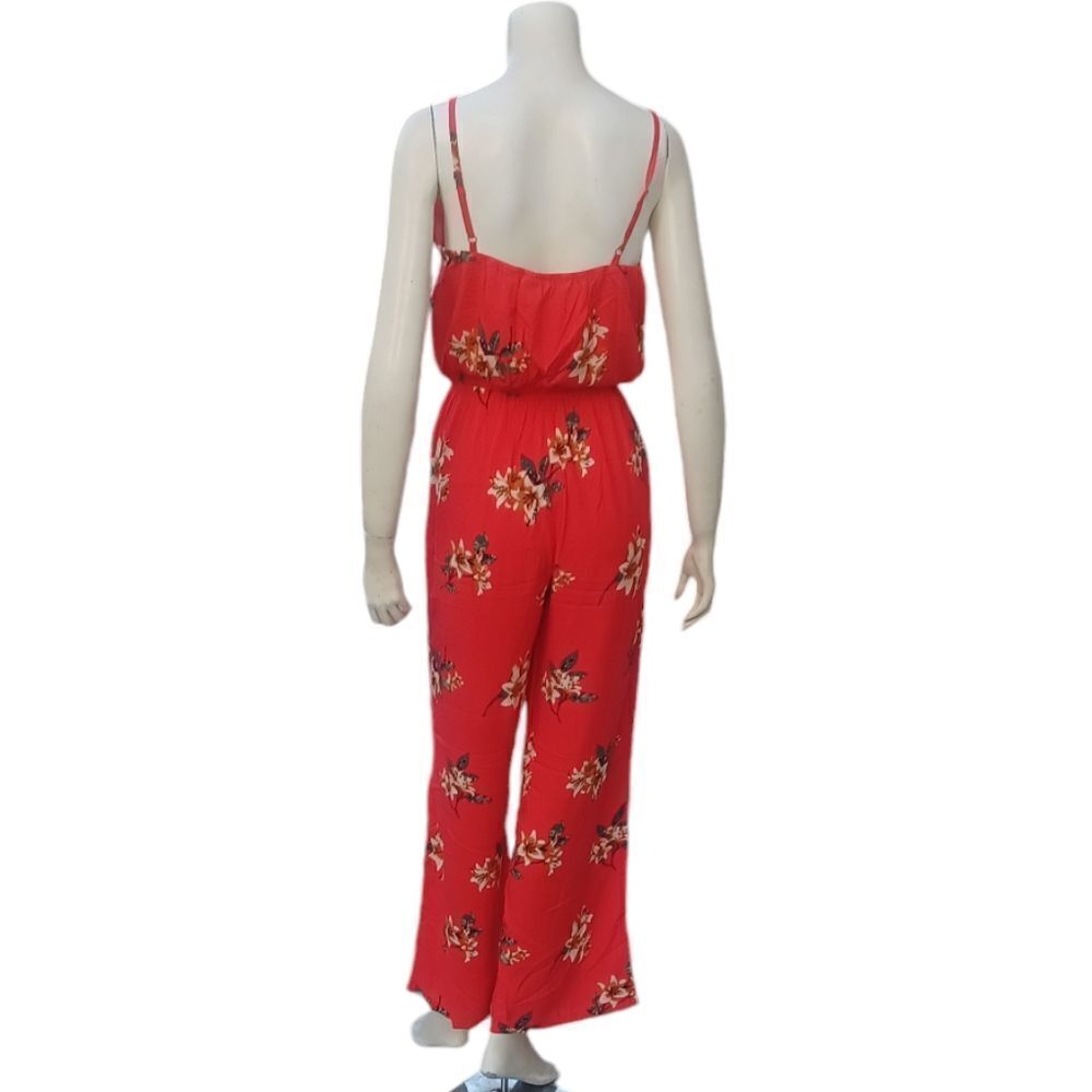 418133....Red Mimi Chica Floral Jumpsuit Size XS