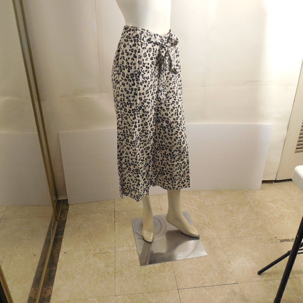 537812....Animal Print Tie Waist Coverup Pants Size S