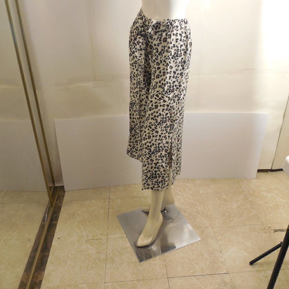 537812....Animal Print Tie Waist Coverup Pants Size S