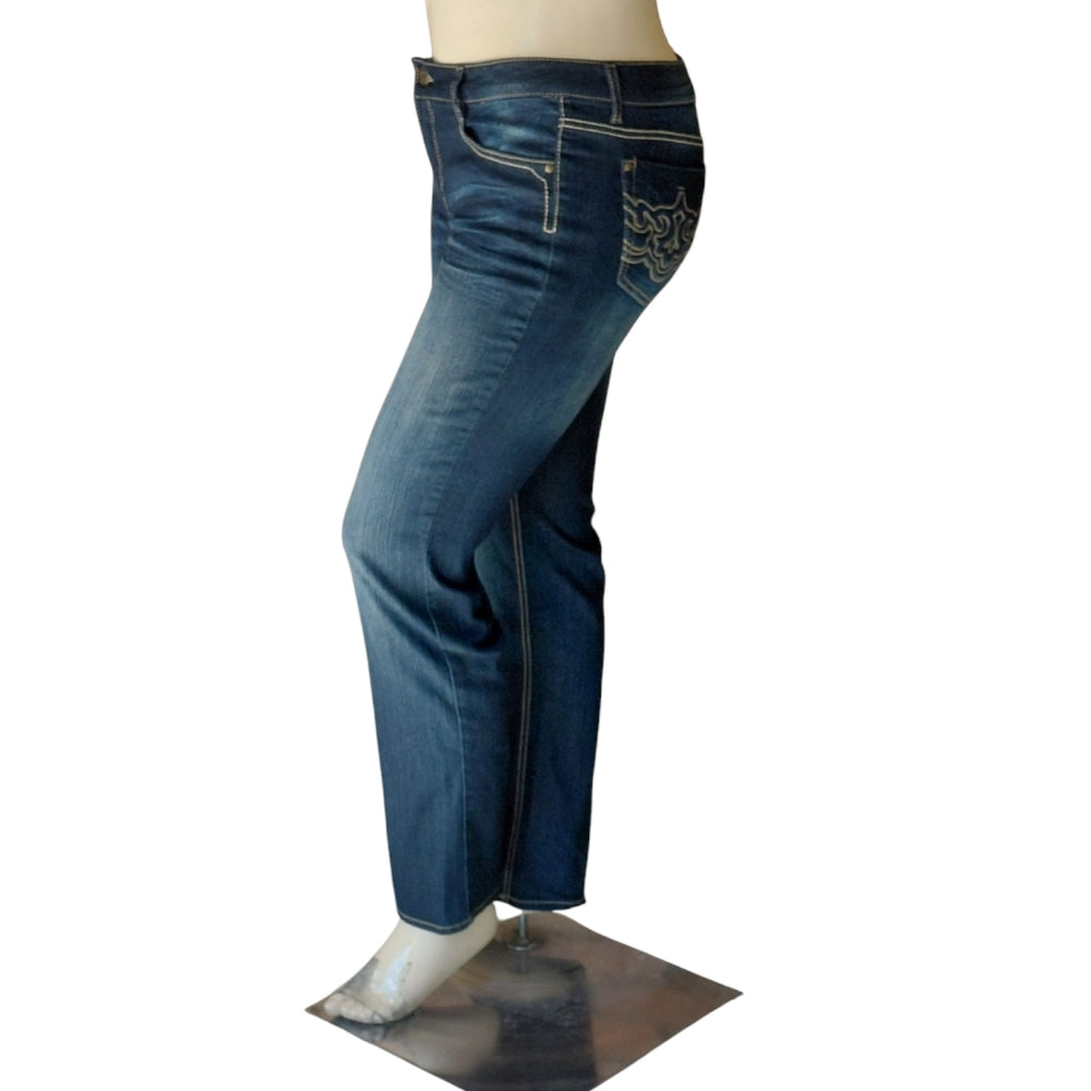 90010....Beau Dawson Bootcut Jeans Size 12, 32" Waist 31" Inseam, 9" Rise
