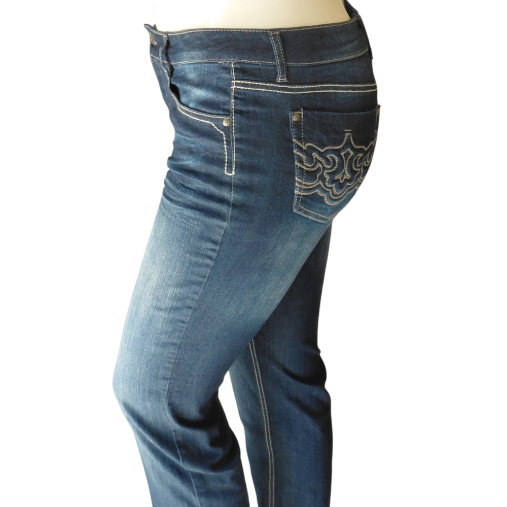 90010....Beau Dawson Bootcut Jeans Size 12, 32" Waist 31" Inseam, 9" Rise