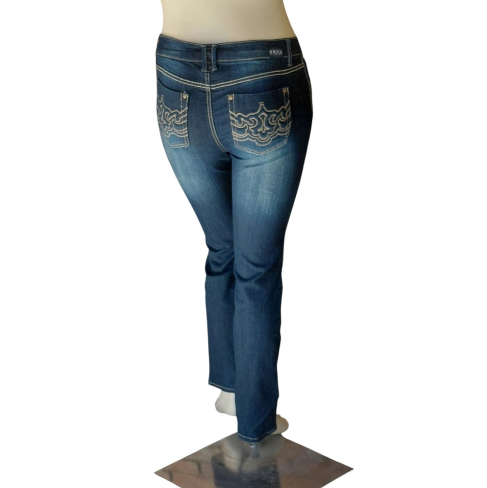 90010....Beau Dawson Bootcut Jeans Size 12, 32" Waist 31" Inseam, 9" Rise