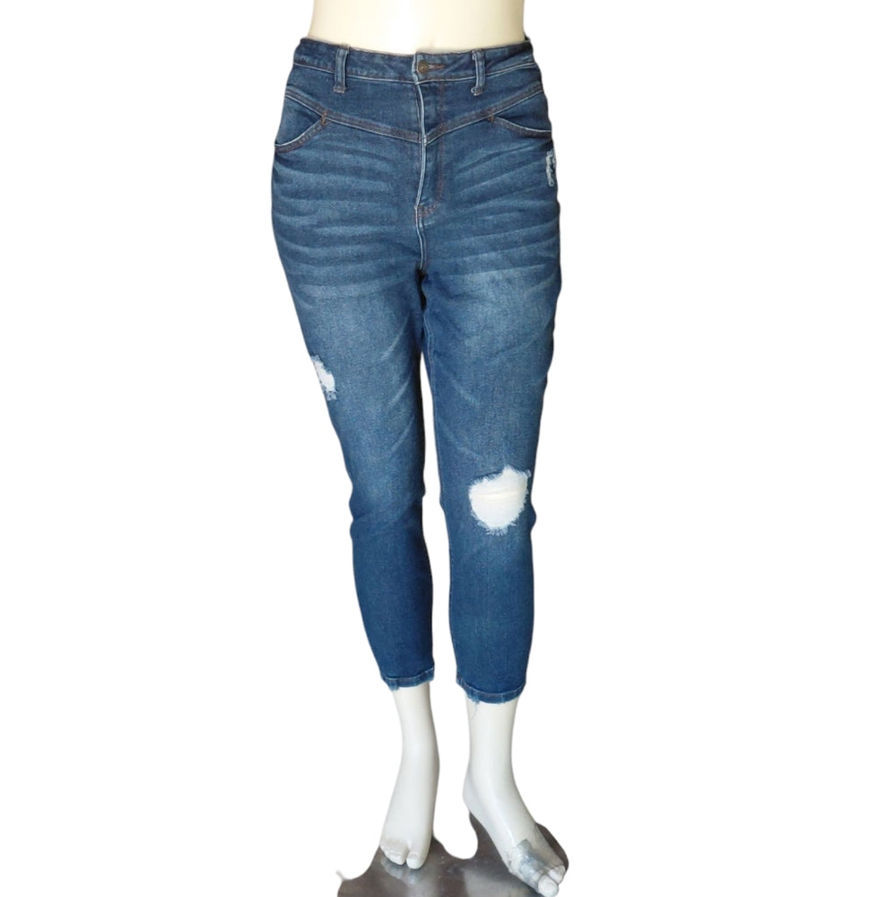 90014...NOBO High Rise Skinny Jeans Size 17, 32" Waist 23" Inseam, 12" Rise
