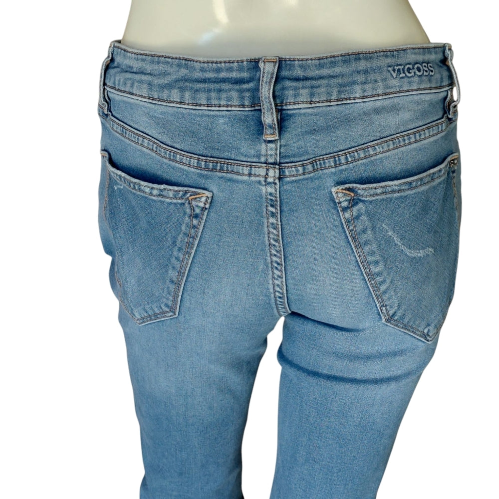 90015...Vigoss Thompson Tomboy Straight Leg Jeans Size 29, 8" Rise