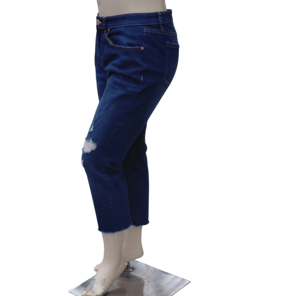 90026....Lane Bryant Straight Ankle Jeans Size 14, 32" Waist 24" Inseam 10" Rise