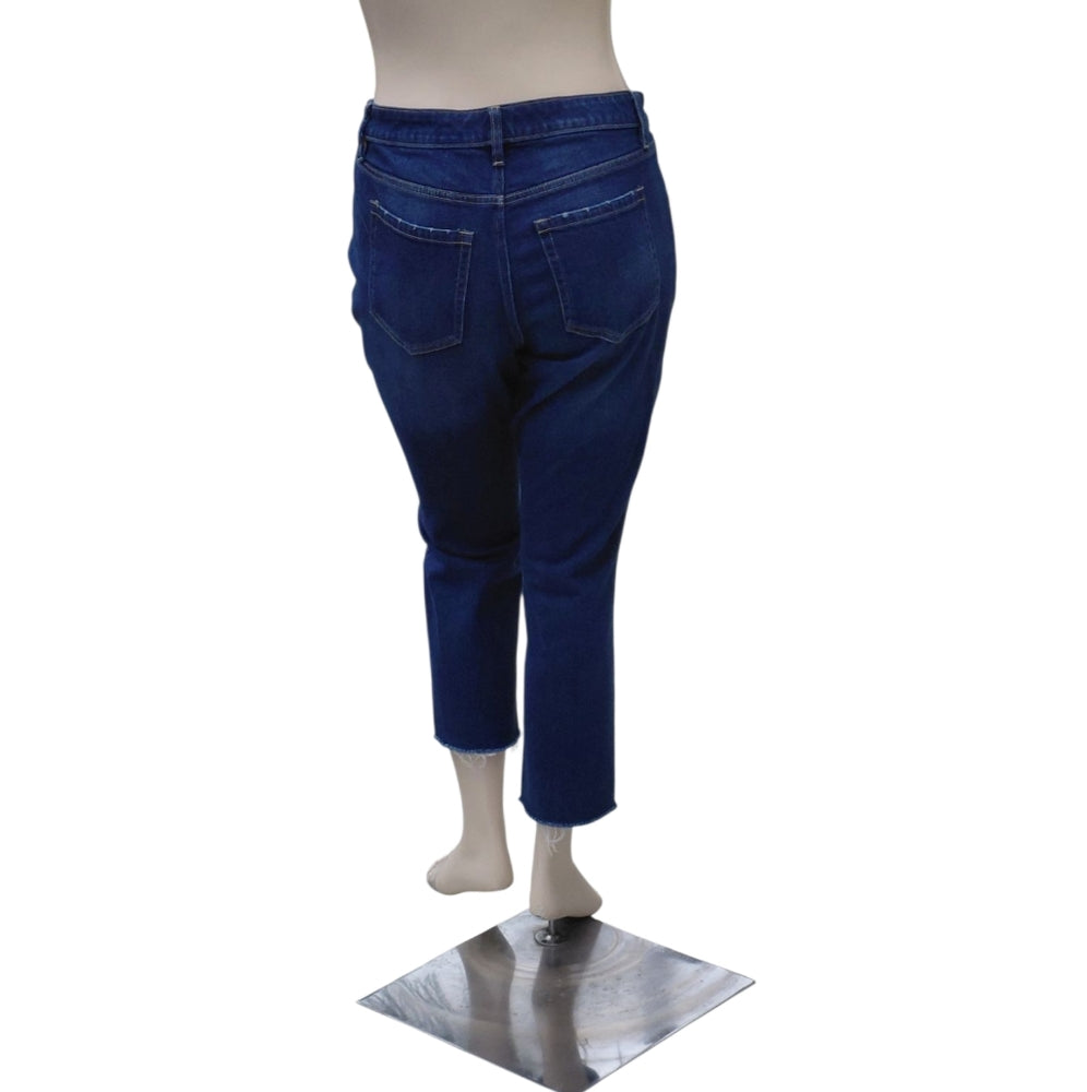 90026....Lane Bryant Straight Ankle Jeans Size 14, 32" Waist 24" Inseam 10" Rise