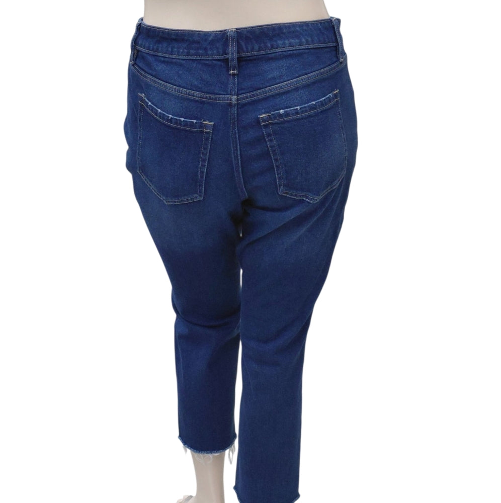 90026....Lane Bryant Straight Ankle Jeans Size 14, 32" Waist 24" Inseam 10" Rise