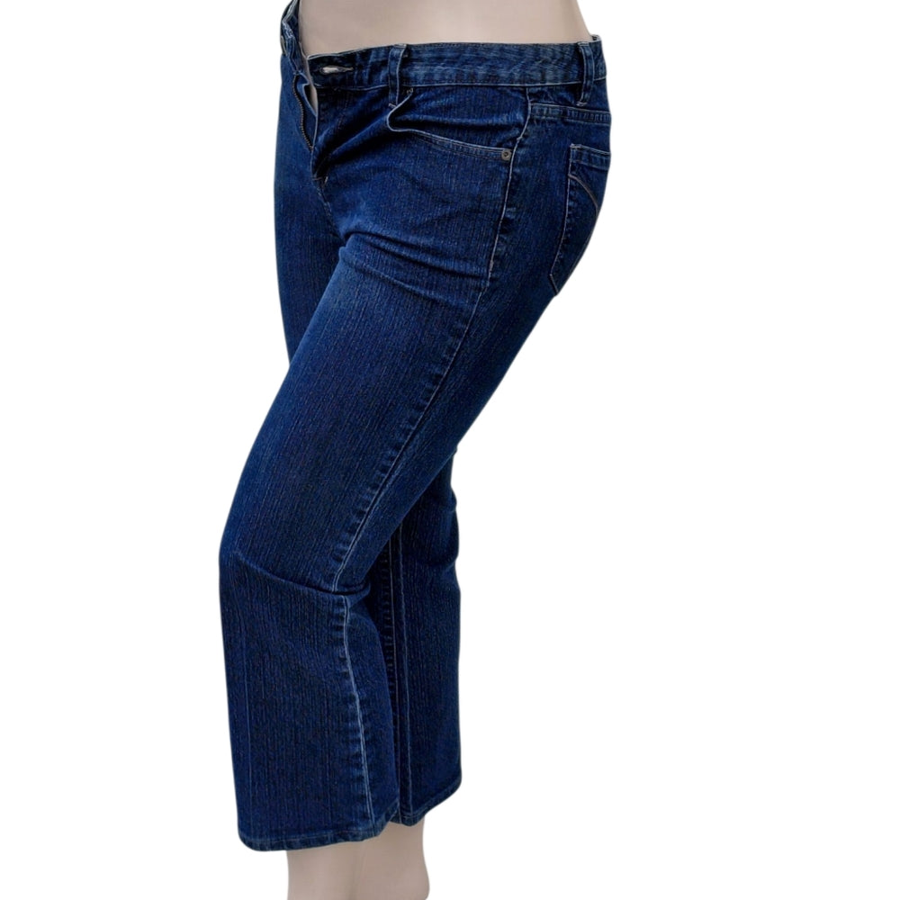 5115....Calvin Klein Ankle Crop Flare  Jeans Size 30/10P, 9" Rise