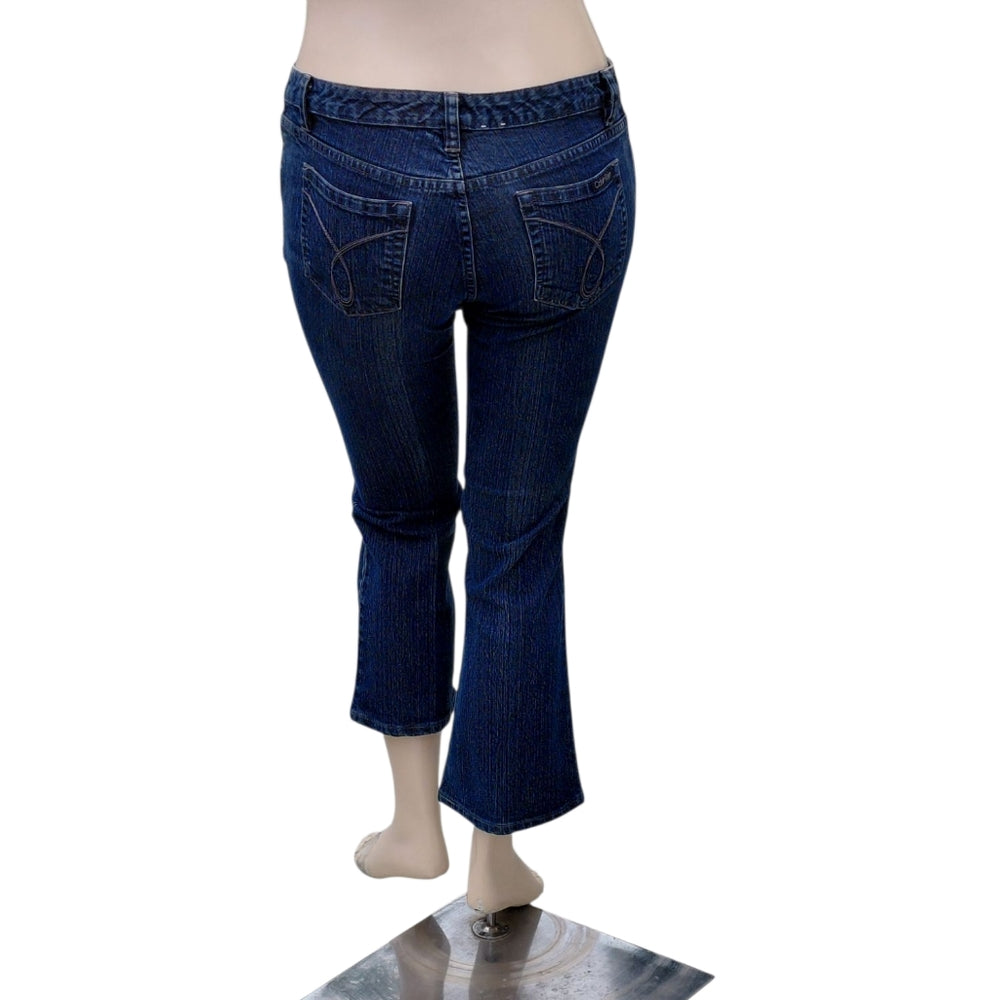 5115....Calvin Klein Ankle Crop Flare  Jeans Size 30/10P, 9" Rise