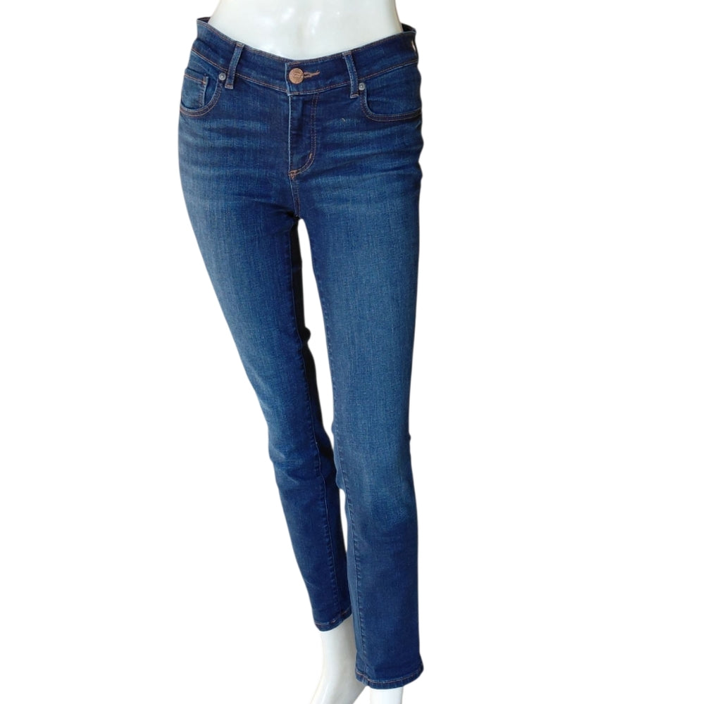624620....Ann Taylor Loft Skinny Jeans Size  26/2, 27" Inseam 8" Rise