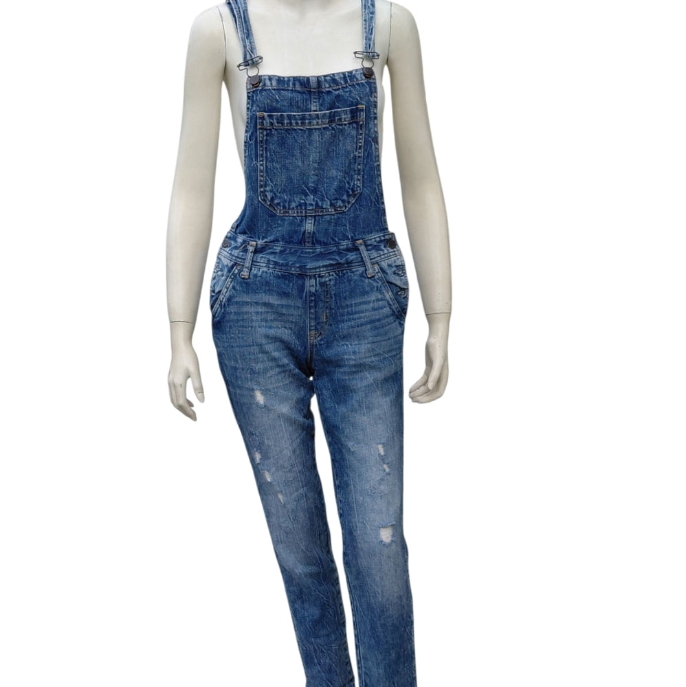 544248....Aeropostale Denim Overalls XS, 26"W, 28"Inseam, 8"Rise