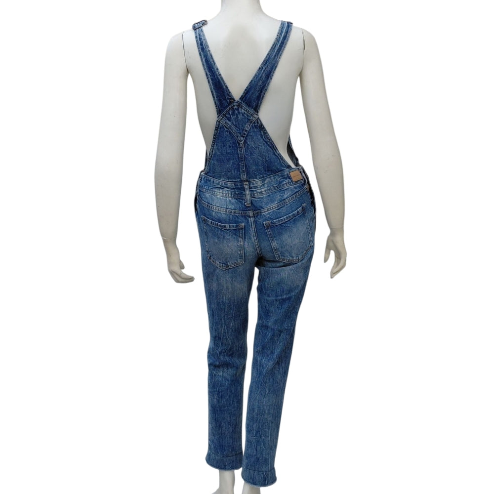 544248....Aeropostale Denim Overalls XS, 26"W, 28"Inseam, 8"Rise