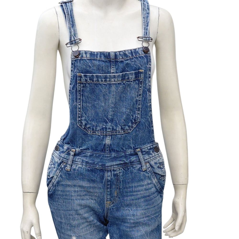 544248....Aeropostale Denim Overalls XS, 26"W, 28"Inseam, 8"Rise