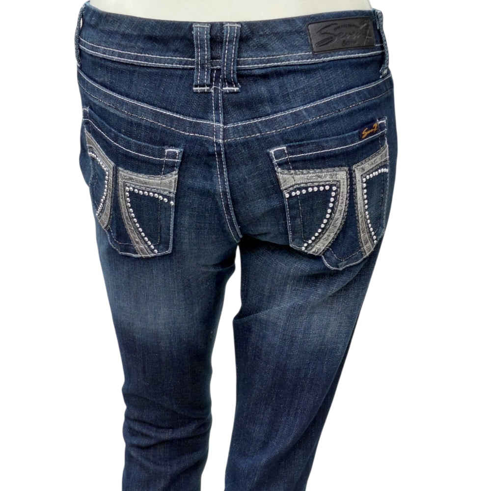 5069...Seven7 Bootcut Jeans Size 27, 32"Inseam 7"Rise