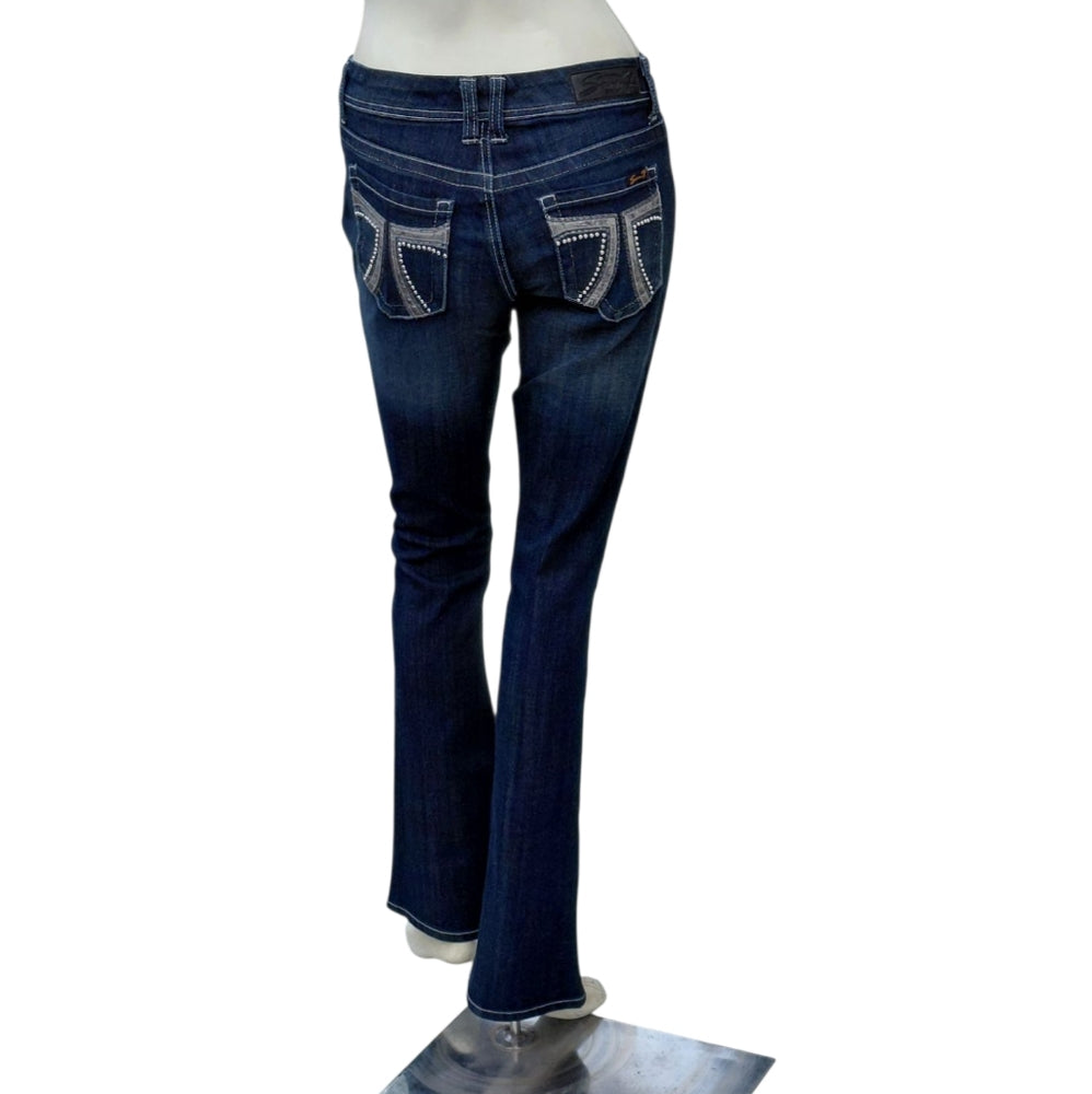 5069...Seven7 Bootcut Jeans Size 27, 32"Inseam 7"Rise