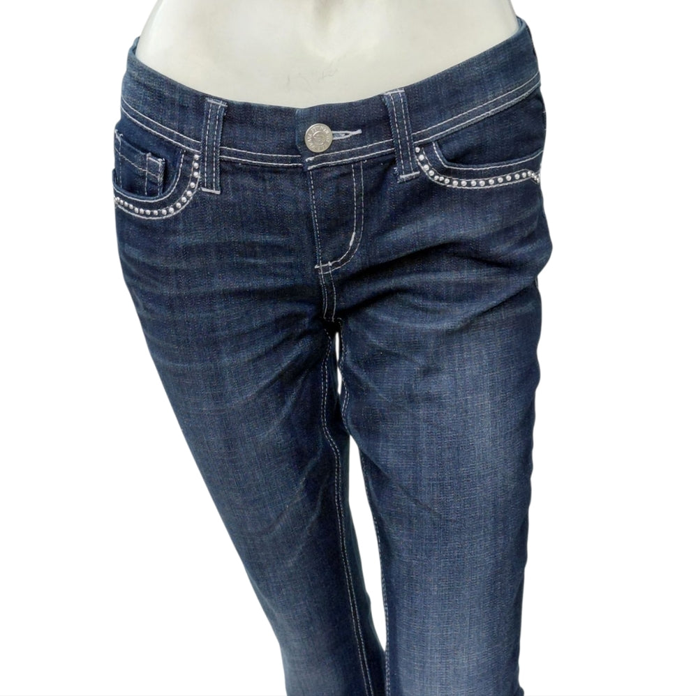 5069...Seven7 Bootcut Jeans Size 27, 32"Inseam 7"Rise