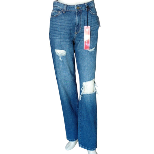 90032....Guess Dark Destroy Jeans Size 27x32, 10"Rise