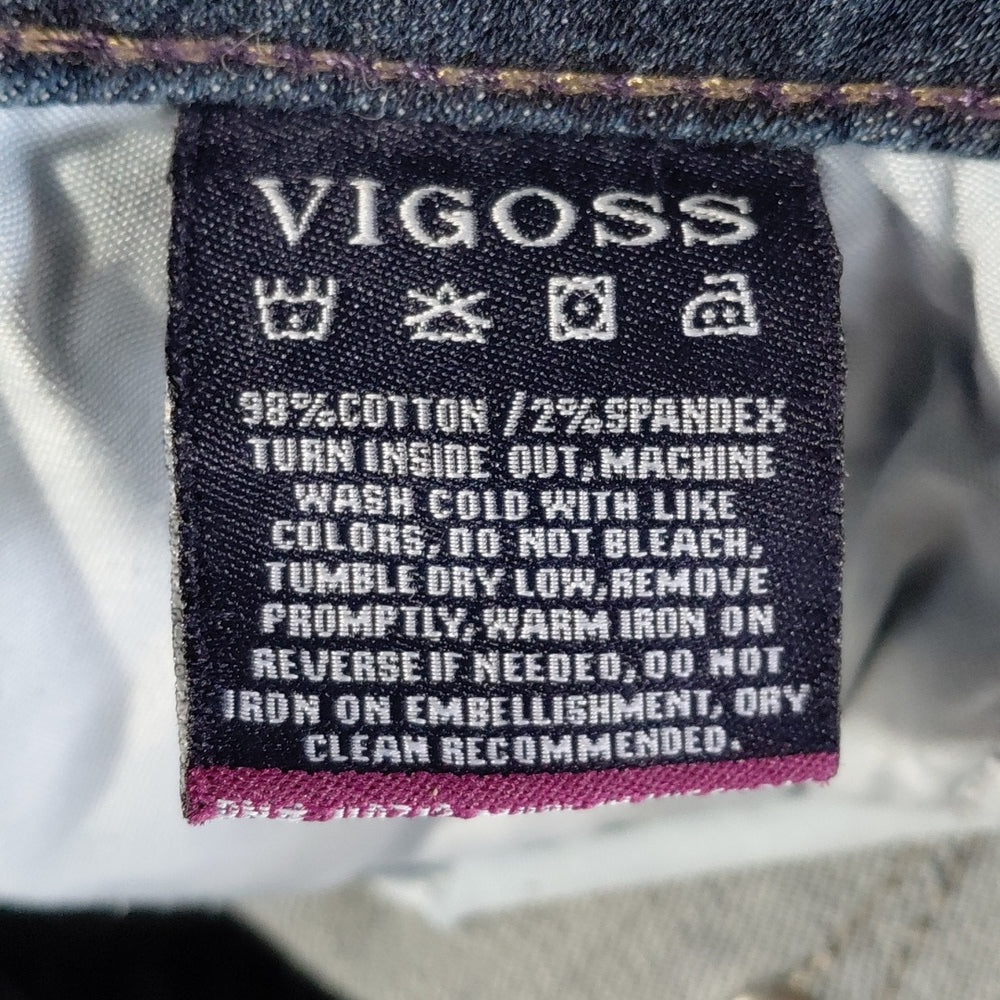 589813....Vigoss Skinny Jeans Size 24W L27, 7"Rise
