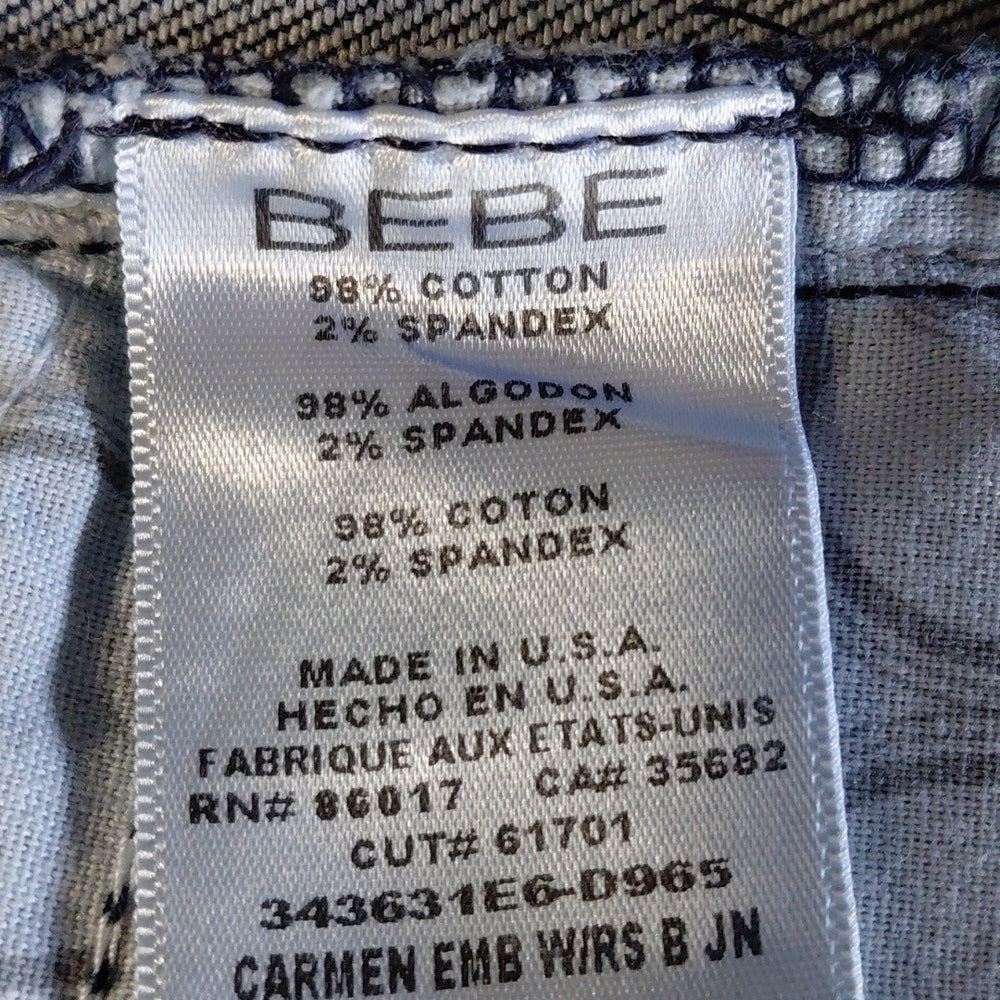 8111.....bebe Flare Jeans Size 29, W28" 28"Inseam 7"Rise