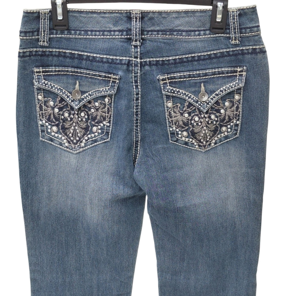 1028...Nine West Bootcut Jeans Size 8/28, 9"Rise