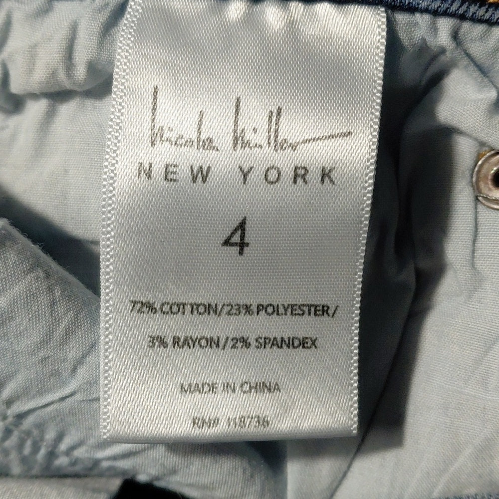 90033...Nicole Miller Ankle Crop Jeans Size 4, W26" 24"Inseam  9"Rise