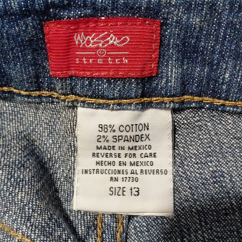 43466...Preowned Mossimo Bootcut Jeans Size 13JR. W34" 26"Inseam  9"Rise