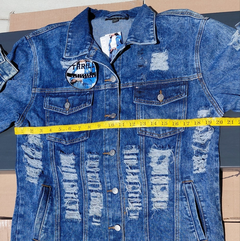 5695...Thrill Denim Collection-Long Jacket