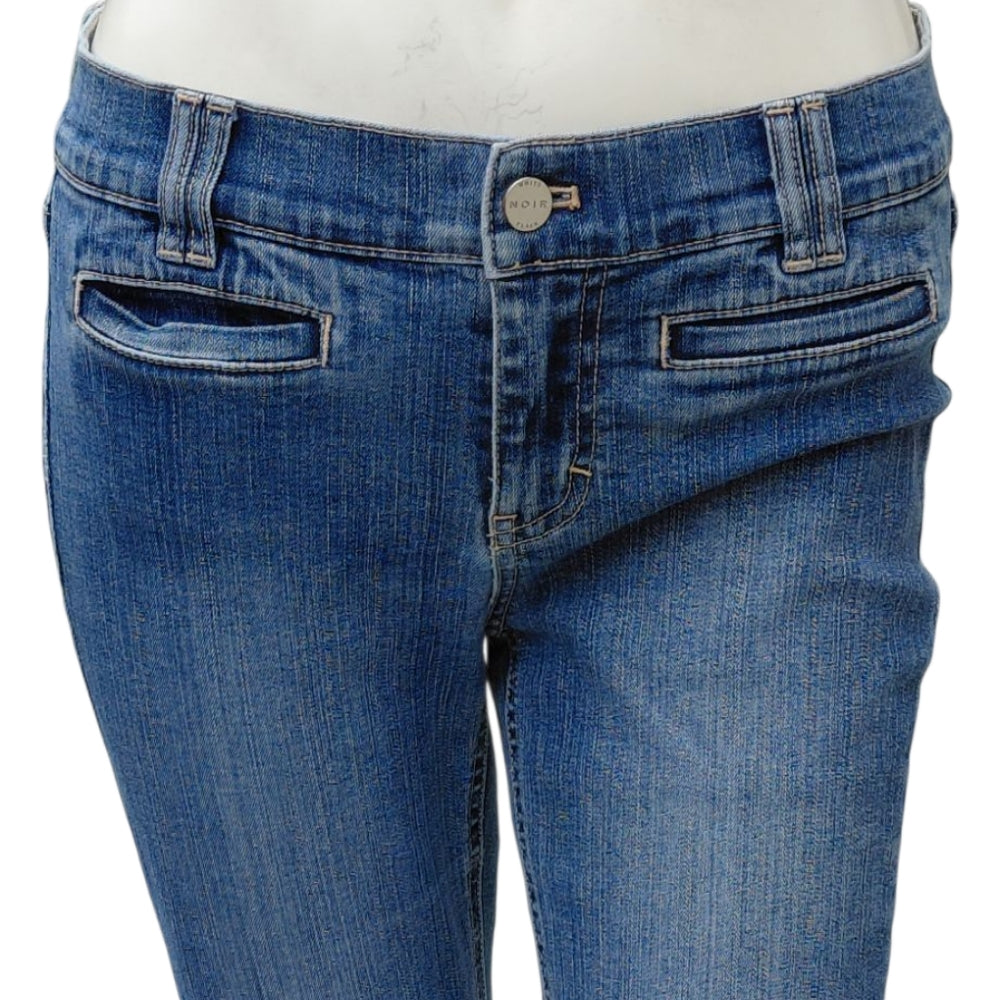 122510..White House Black Market Flare Jeans Size 6R, W28" 28"Inseam  7 1/2"Rise