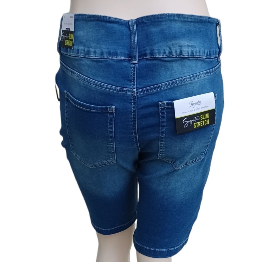 6157..Royalty Bermuda Shorts, Slim Sleek Size 12, W33" 10 1/2"Inseam 12"Rise