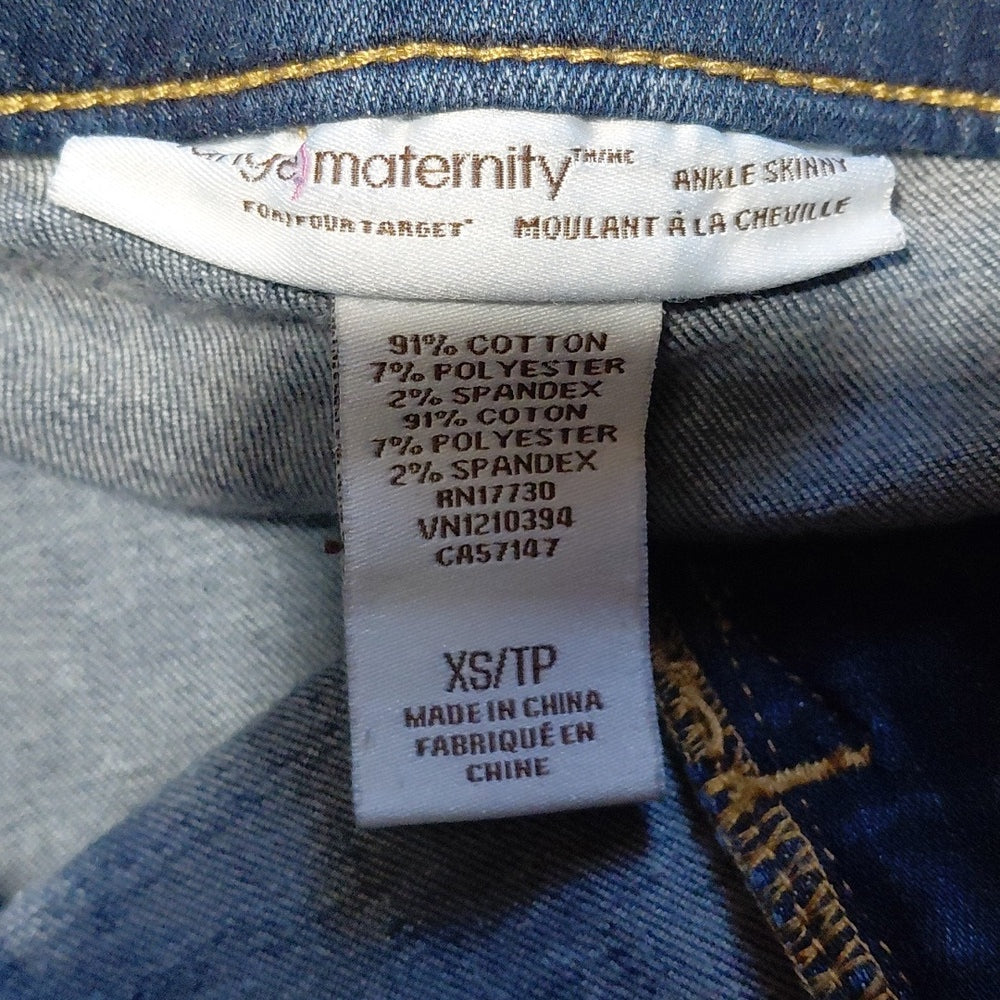 8142..Liz Lange Maternity Skinny Jeans Size  XS/TP, W29" 26"Inseam  7"Rise