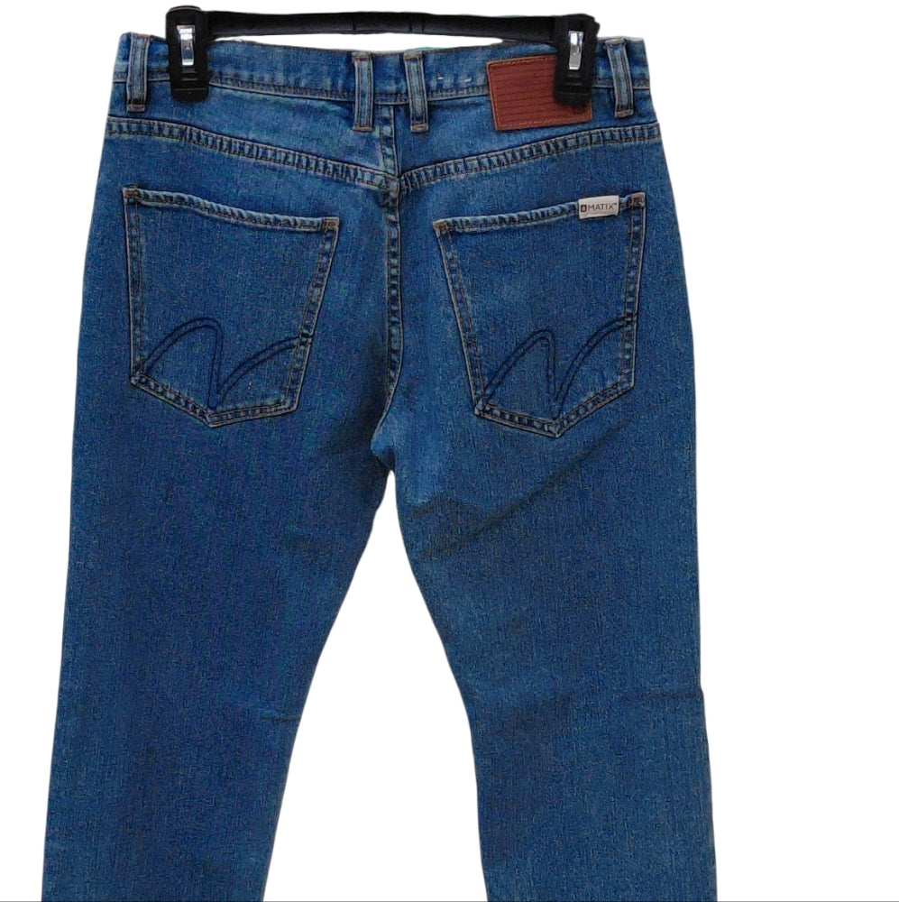 107732....Matrix Classic Tapered Straight Jeans Size 28x29, 8"Rise