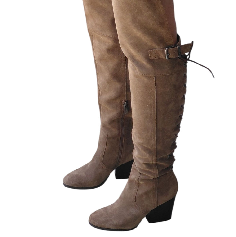 Circus by Sam Edelman Brown Suede Lace Up Boots Size 7M