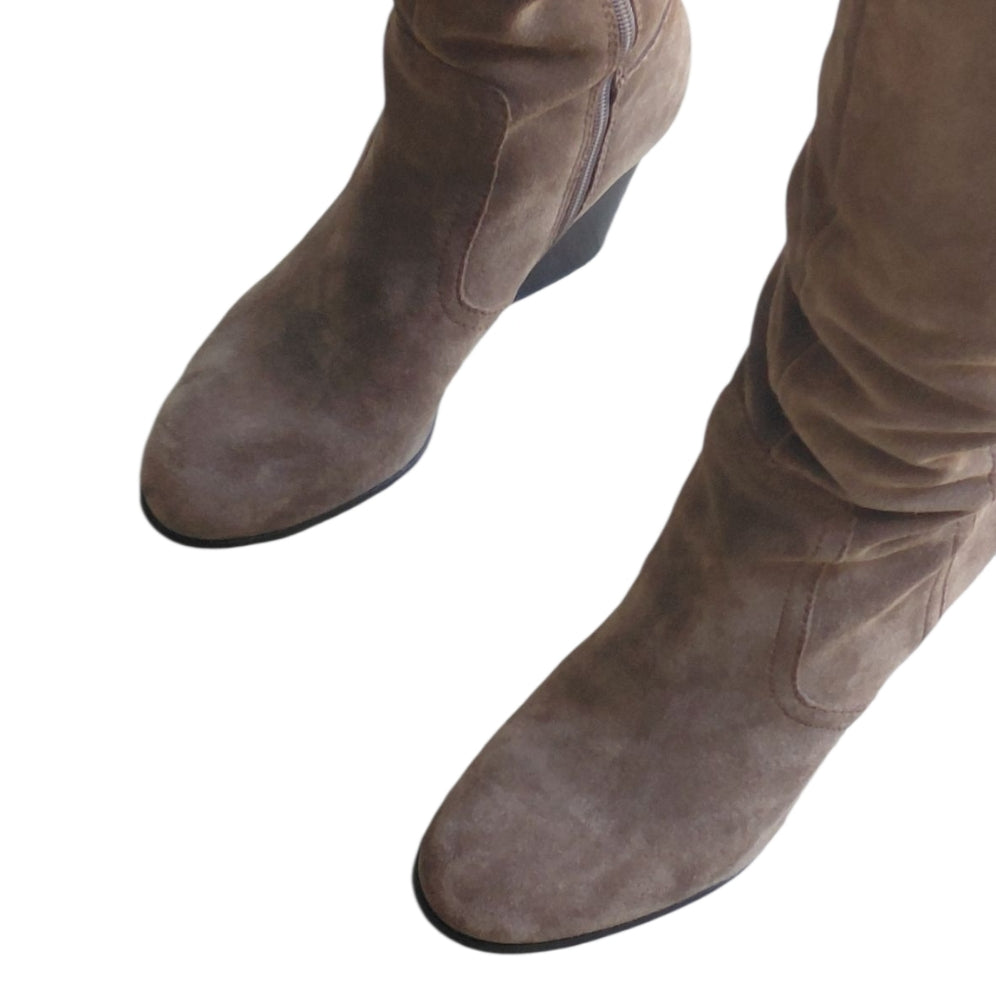 Circus by Sam Edelman Brown Suede Lace Up Boots Size 7M