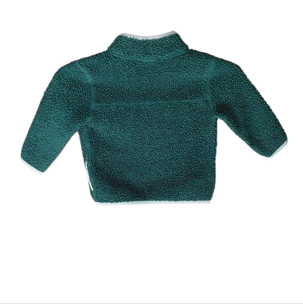 Cat&Jack Green Faux Fur Jacket with Pockets Size 18M