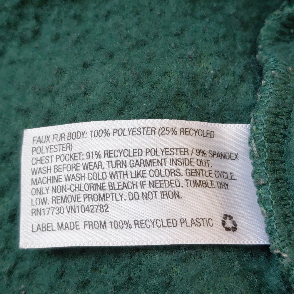 Cat&Jack Green Faux Fur Jacket with Pockets Size 18M