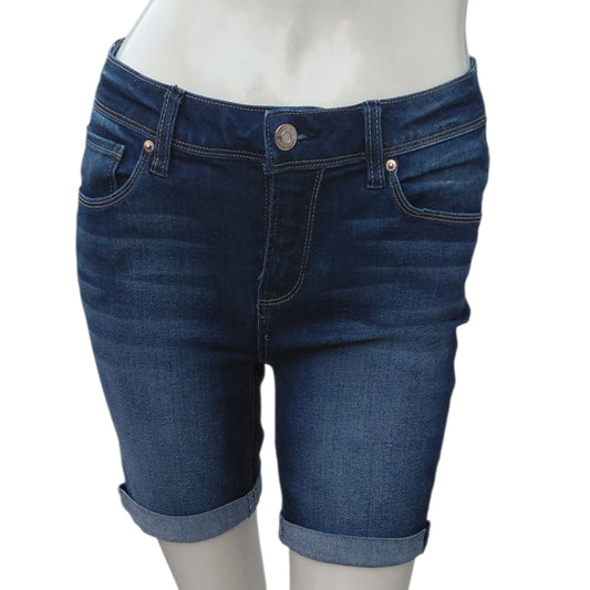7006114.....Kensie Dark Blue Denim Shorts Size 2/26, 8"Rise 6"Inseam