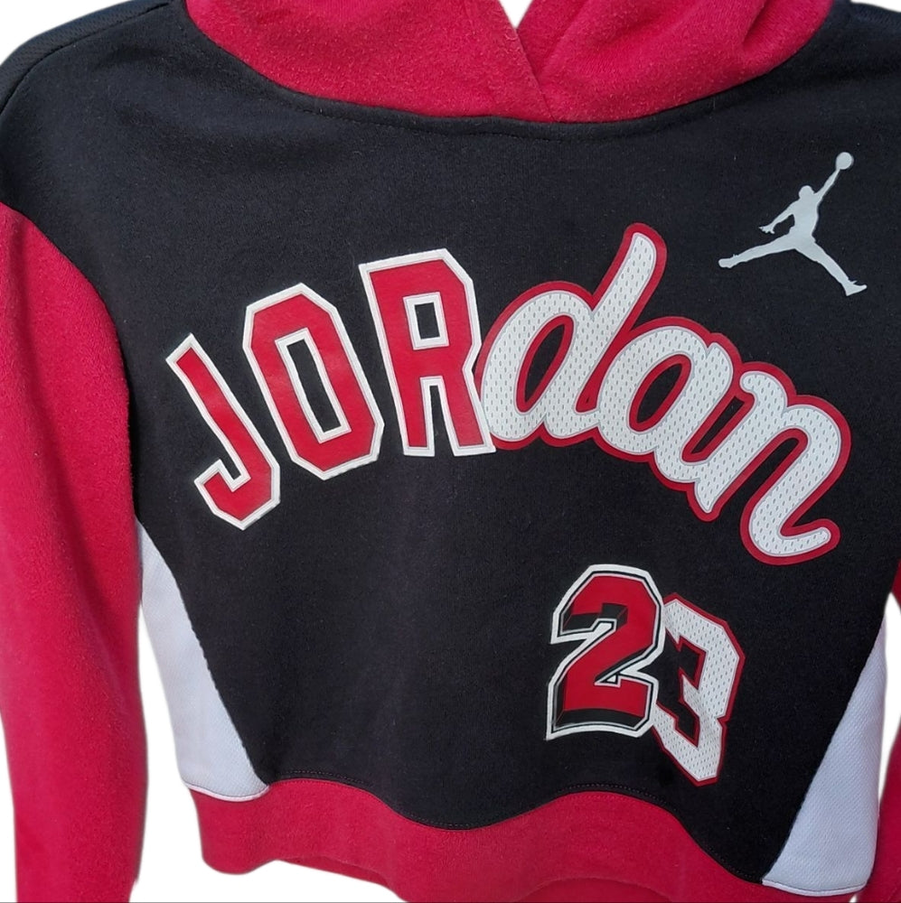 Jordan Kids Hoodie in Black, Red, and White