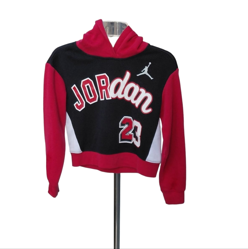 Jordan Kids Hoodie in Black, Red, and White