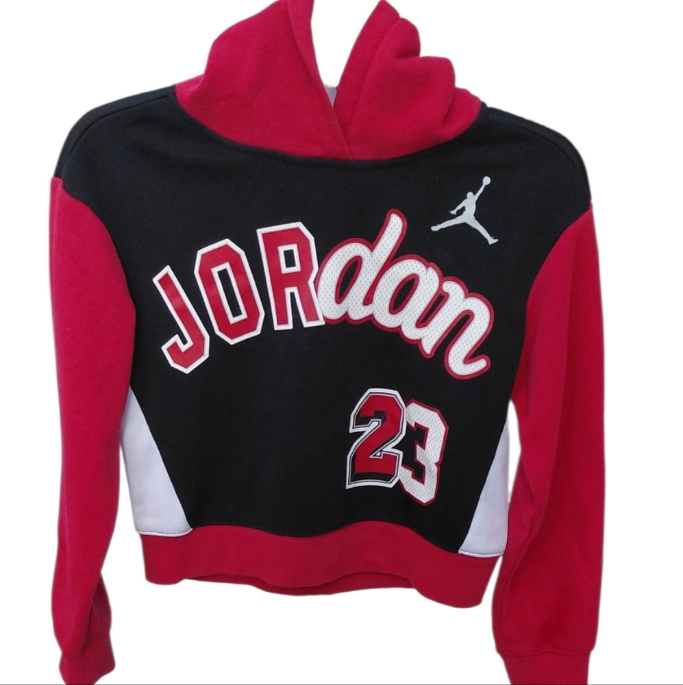 Jordan Kids Hoodie in Black, Red, and White