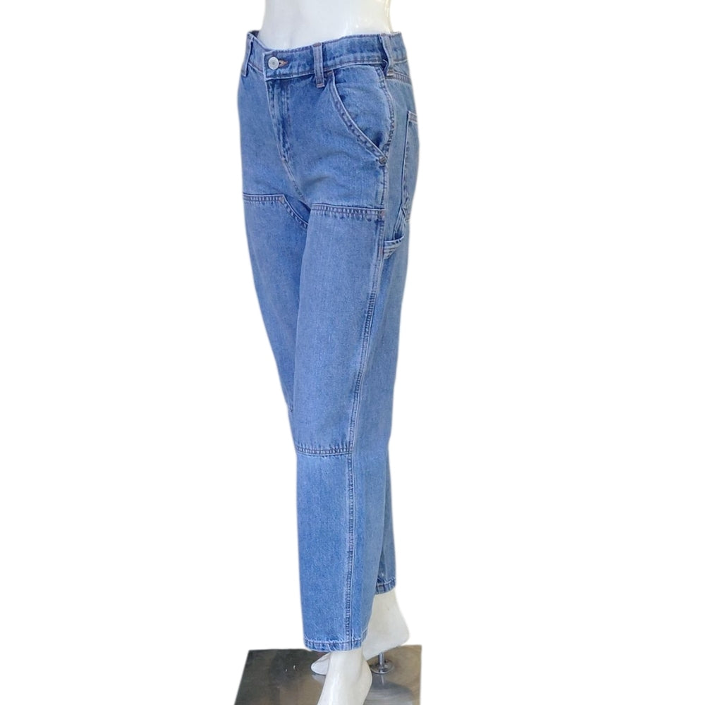 8225...Gap Denim Classic Blue Women's Straight Leg Jeans Size 14 W26" 9"Rise