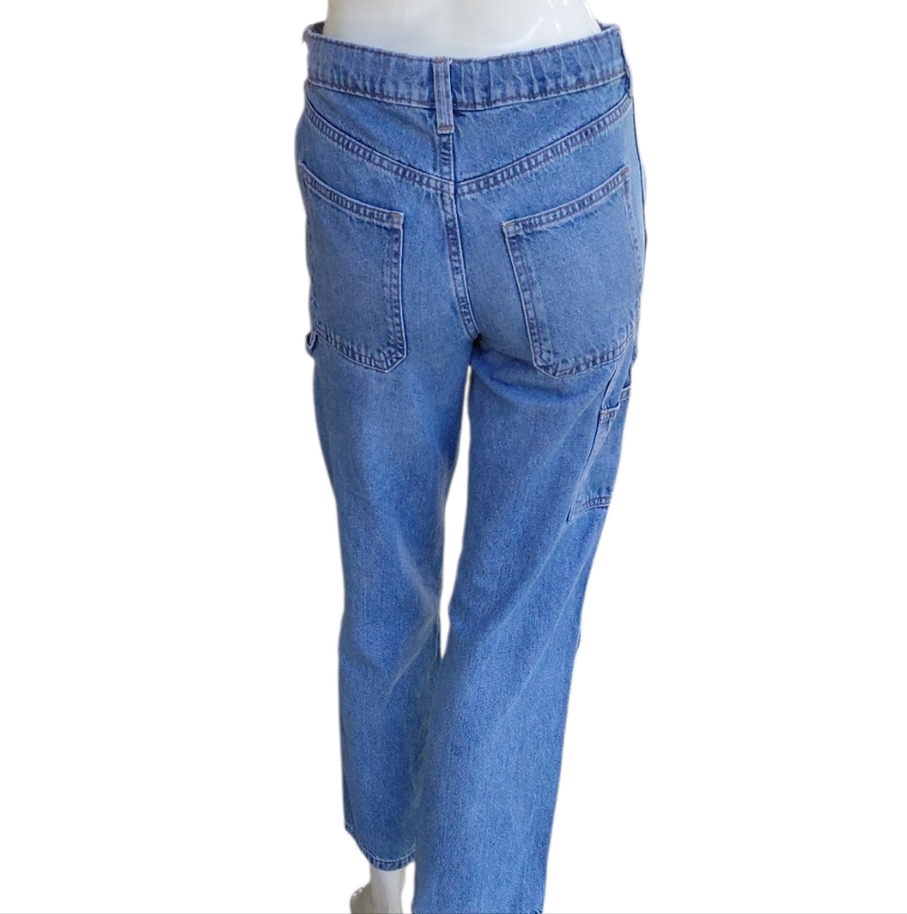 8225...Gap Denim Classic Blue Women's Straight Leg Jeans Size 14 W26" 9"Rise