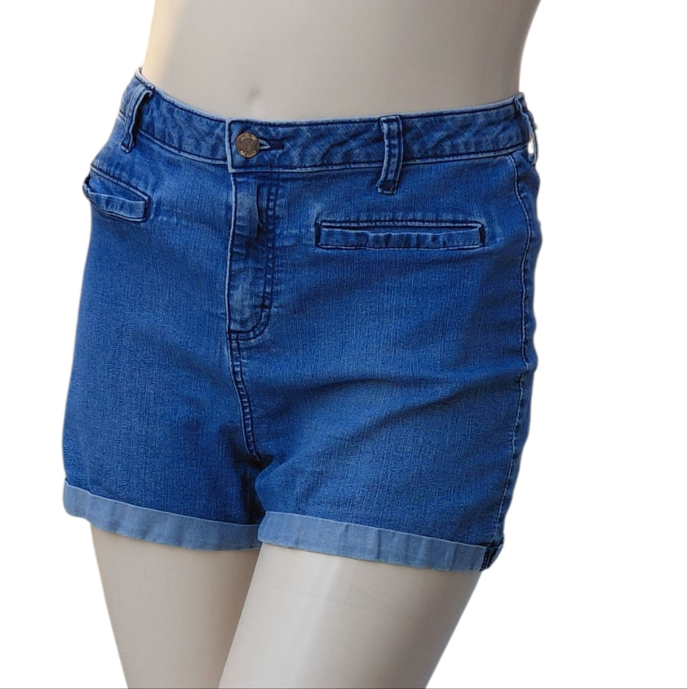 8227.....JLO Denim Blue Women's Shorts Size 14