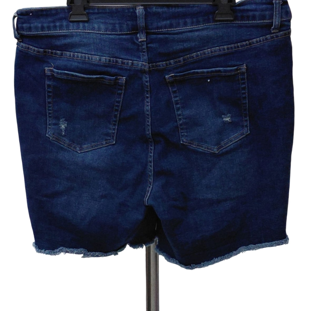 8280...Women's Distressed Denim Shorts Size 16